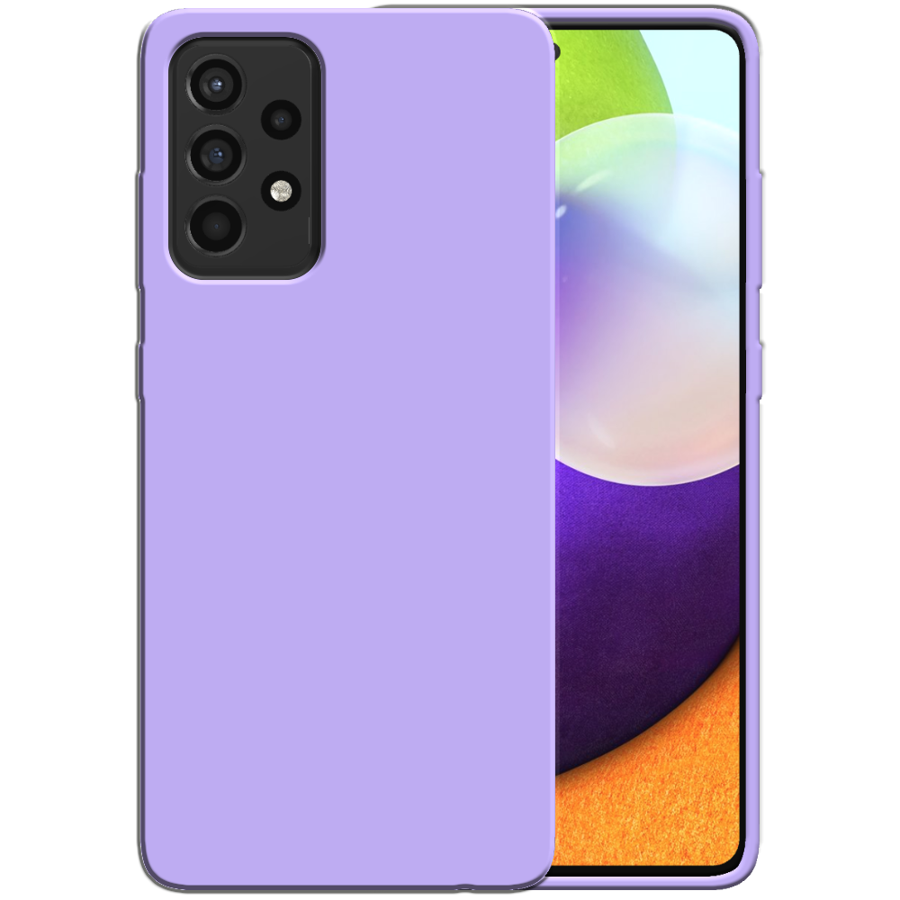 Siliconen hoesje voor Samsung Galaxy A52/  A52 5G / A52s 5G case met zachte binnenkant - Paars