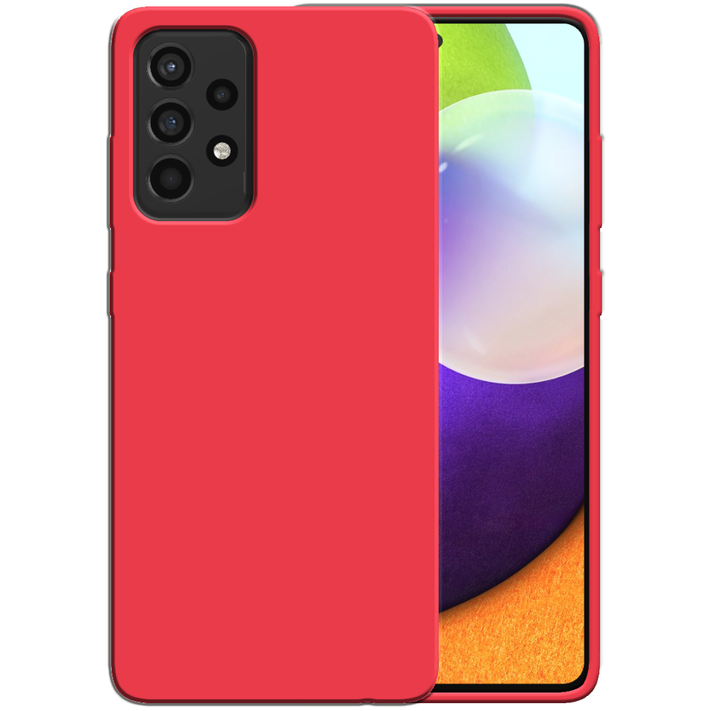 Siliconen hoesje voor Samsung Galaxy A52/
  A52 5G / A52s 5G case met zachte binnenkant - Rood