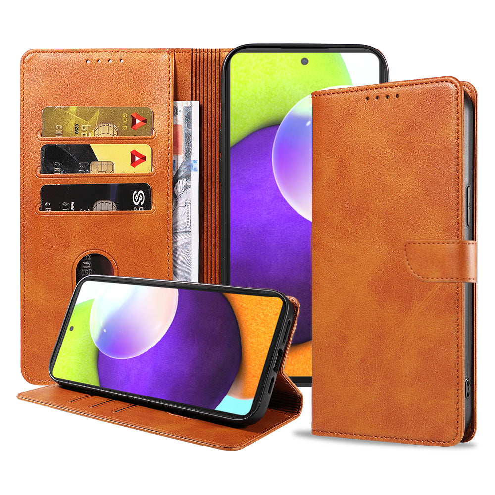 Geschikt voor Samsung
  Galaxy A52 Telefoonhoesje Kunstleer met Magnetisch lipje en Pasjeshouder Book
  Case met Klepje - Bruin - Smartphonica