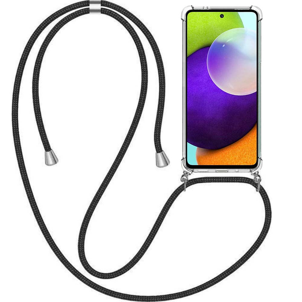 Telefoonhoesje Geschikt voor Samsung
  Galaxy A52 met Koord en Stootrand - TPU Backcover Shockproof met Lanyard -
  Smartphonica