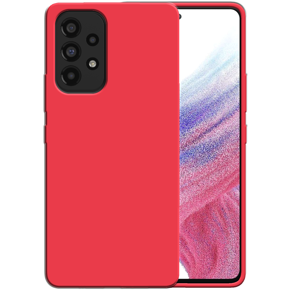 Siliconen hoesje voor Samsung Galaxy A53
  5G case met zachte binnenkant - Rood