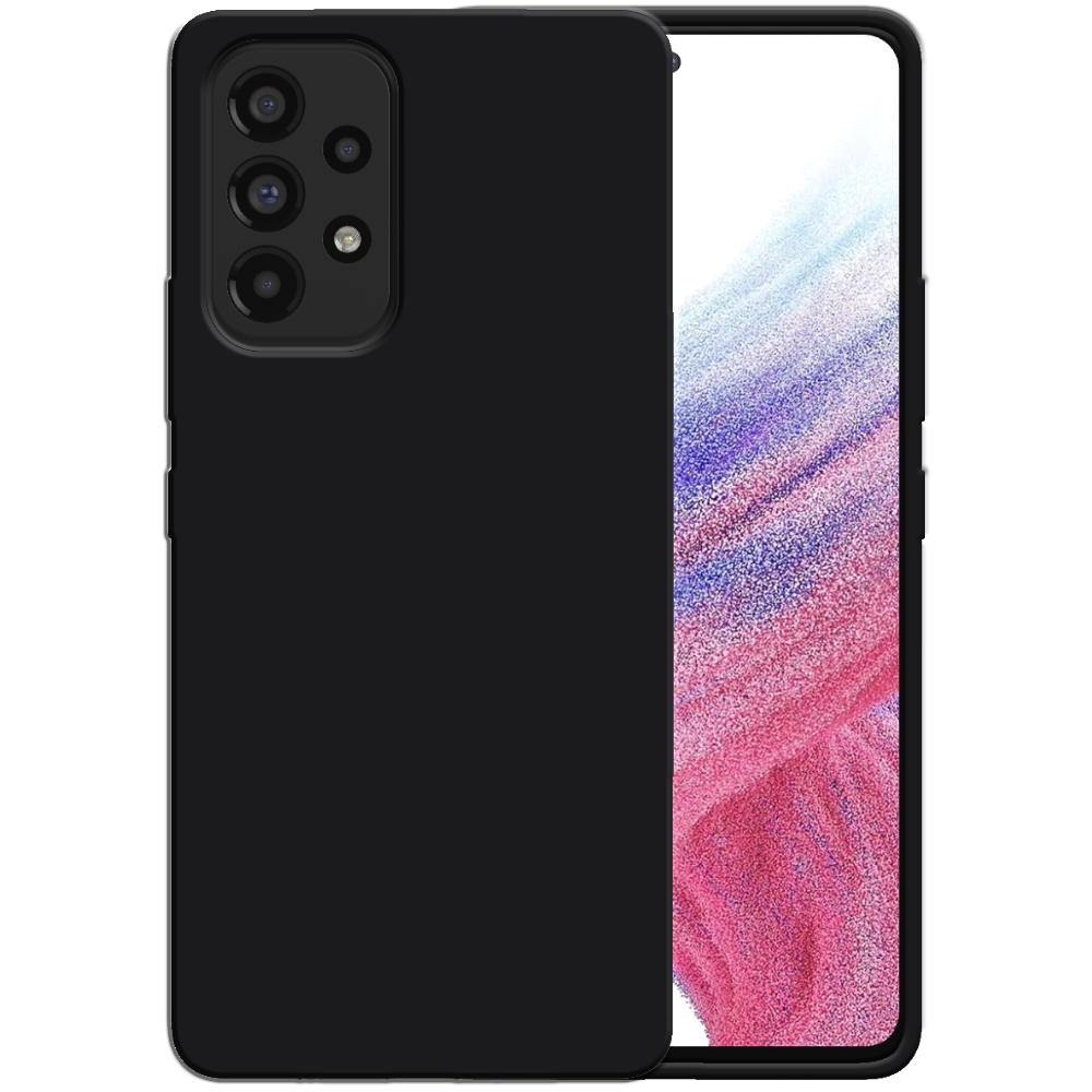 Siliconen hoesje voor Samsung Galaxy A53
  5G case met zachte binnenkant - Zwart