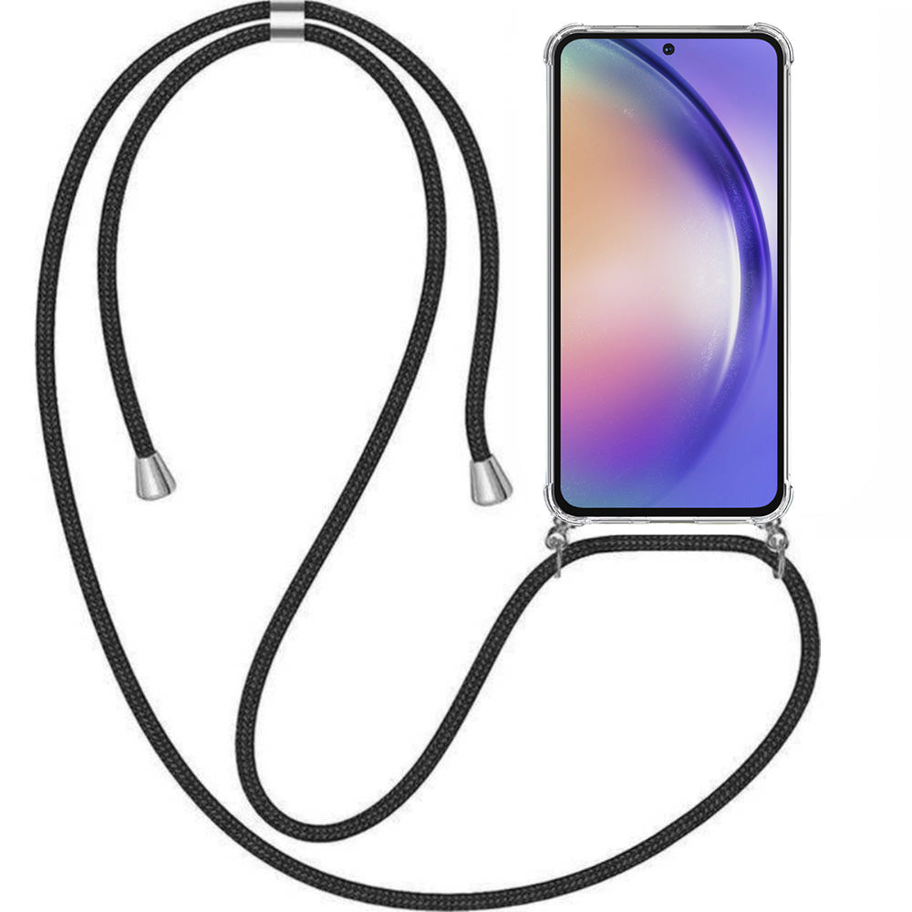 Telefoonhoesje Geschikt voor Samsung
  Galaxy A54 5G met Koord en Stootrand - TPU Backcover Shockproof met Lanyard -
  Smartphonica