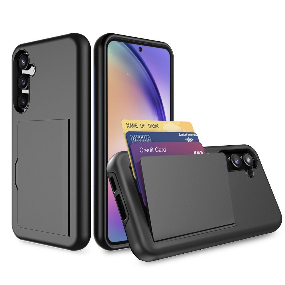 Telefoonhoesje Geschikt voor Samsung
  Galaxy A54 sterk TPU met pasjeshouder - TPU strong case with card slot -
  Zwart