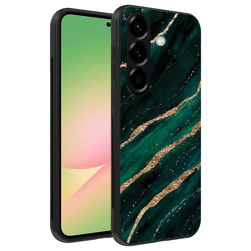 Telefoonhoesje
  Geschikt voor Samsung Galaxy A56 met marmer opdruk - TPU backcover case
  marble design - Groen Goud