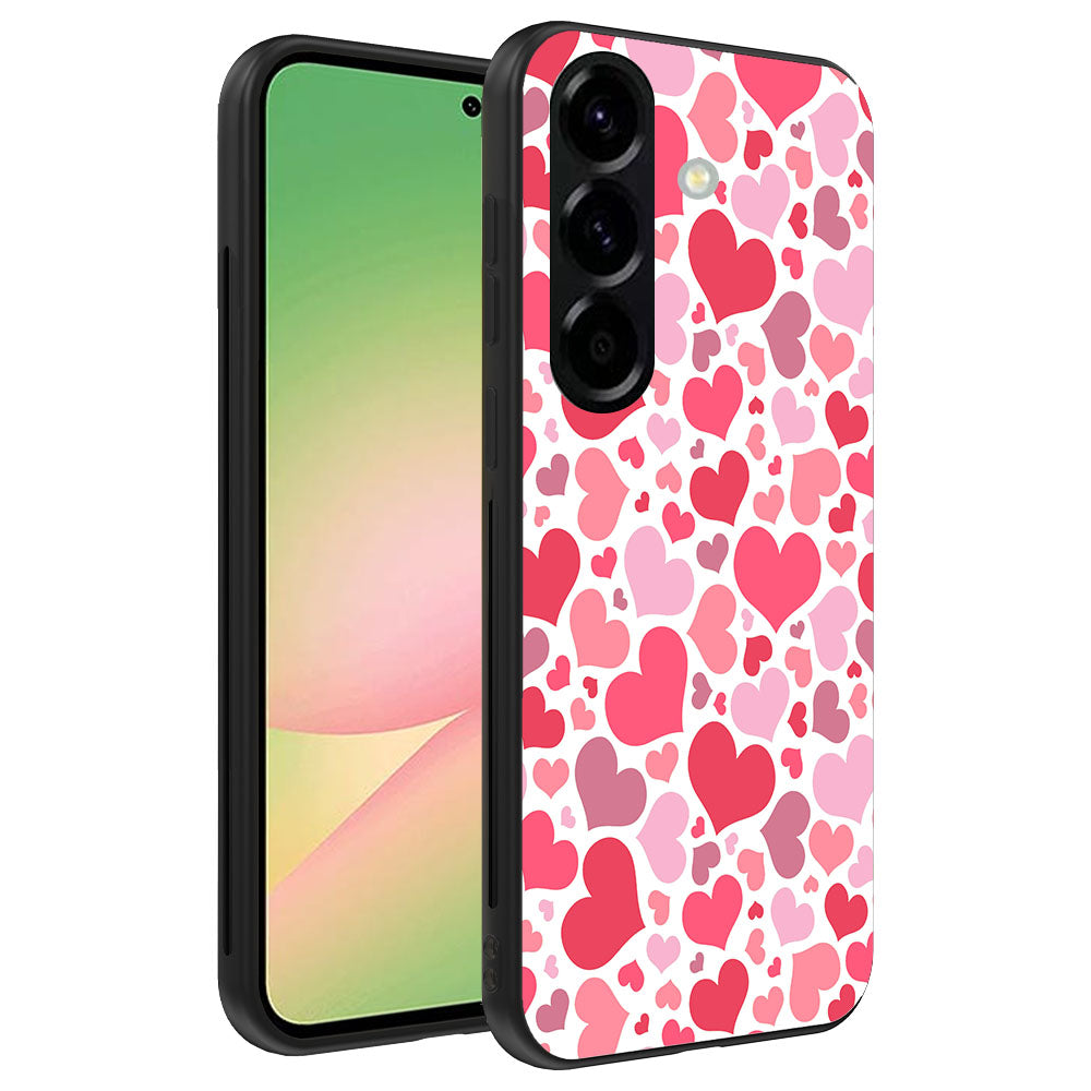 Telefoonhoesje Geschikt voor
  Samsung Galaxy A56 met Hartjes Print - Hearts Design TPU Backcover Case -
  Kinder Hoesje met Hartjes Design