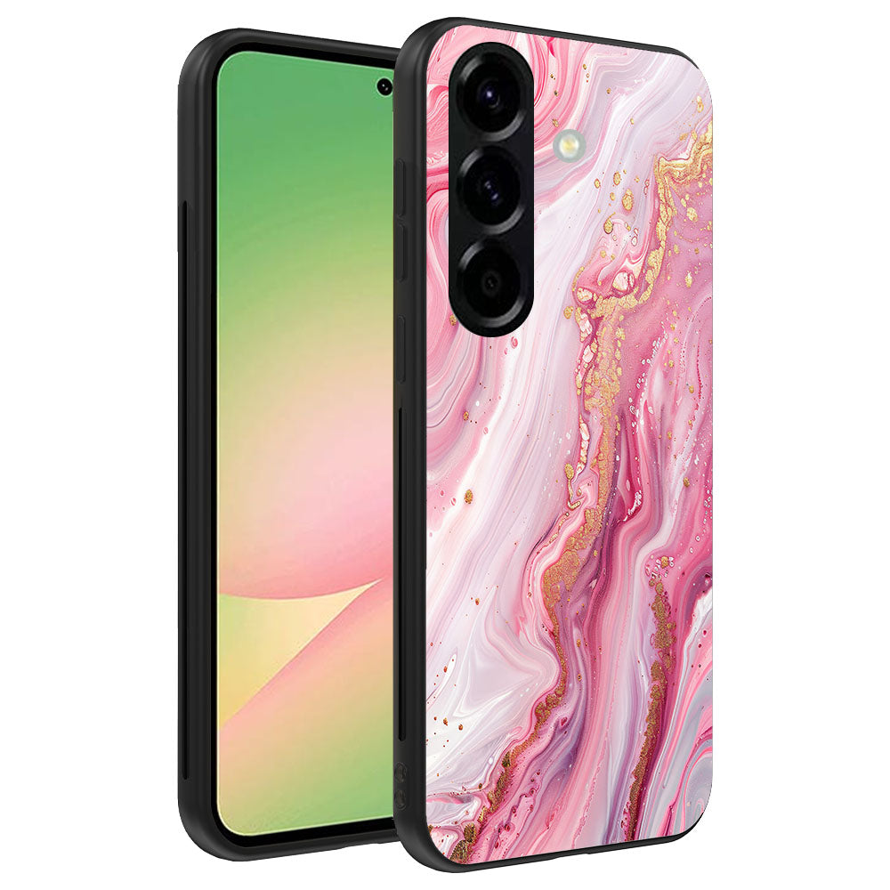 Telefoonhoesje
  Geschikt voor Samsung Galaxy A56 met marmer opdruk - TPU backcover case
  marble design - Roze