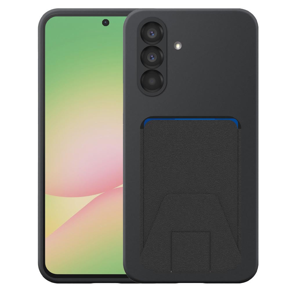 Geschikt voor Samsung Galaxy A56
  Telefoonhoesje met Verstelbare Leren Pasjeshouder - Flexible Back Cover Case
  Siliconen TPU with Adjustable Leather Cardslot - Zwart - Smartphonica