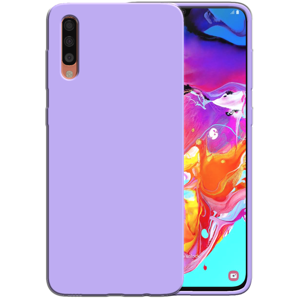 Siliconen hoesje voor Samsung Galaxy A70
  / A70s case met zachte binnenkant - Paars