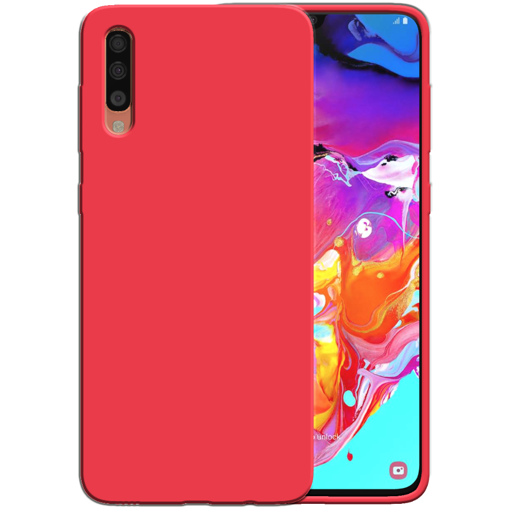 Siliconen hoesje voor Samsung Galaxy A70
  / A70s case met zachte binnenkant - Rood
