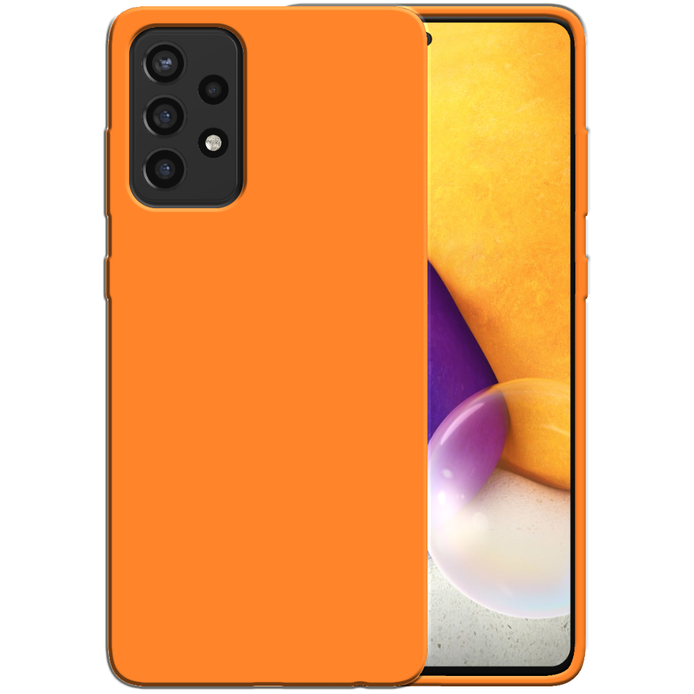 Siliconen hoesje voor Samsung Galaxy A72
  case met zachte binnenkant - Oranje