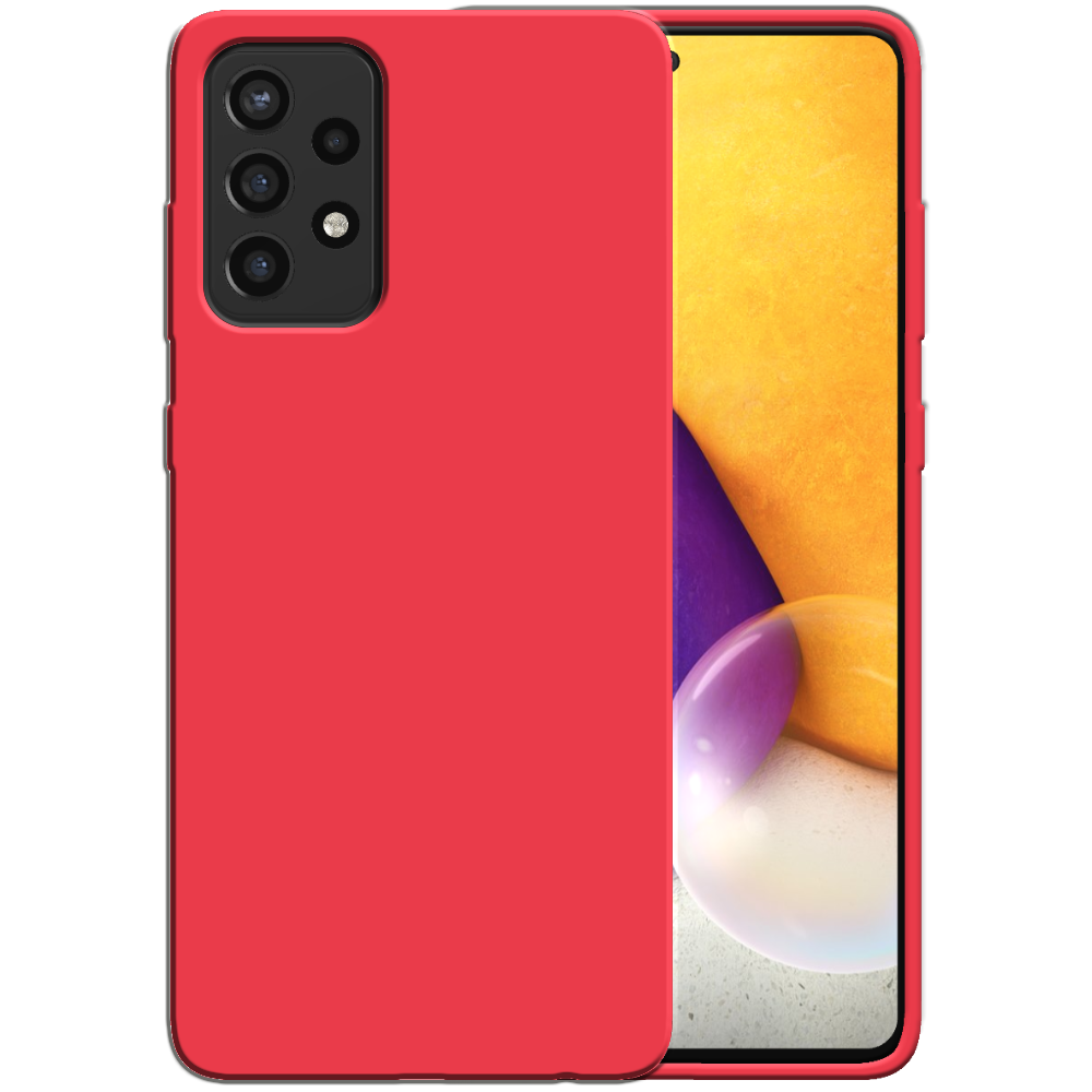 Siliconen hoesje voor Samsung Galaxy A72
  case met zachte binnenkant - Rood