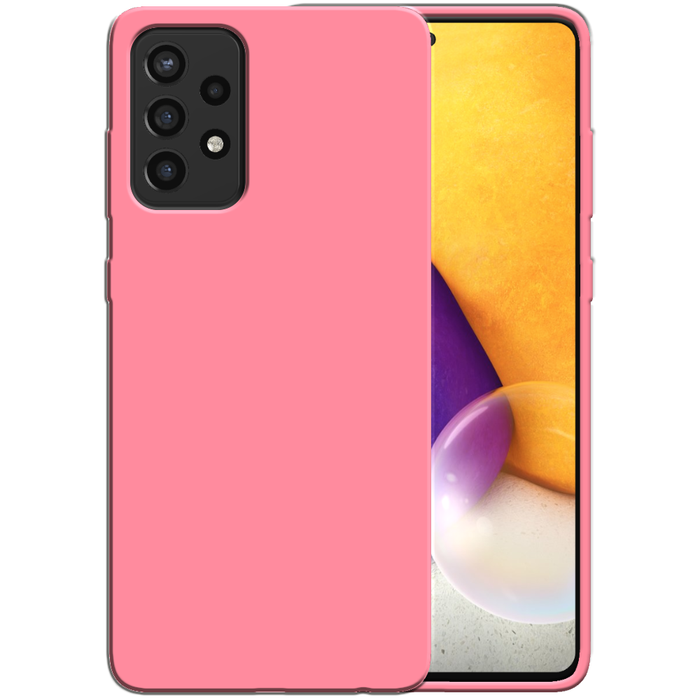 Siliconen hoesje voor Samsung Galaxy A72
  case met zachte binnenkant - Roze