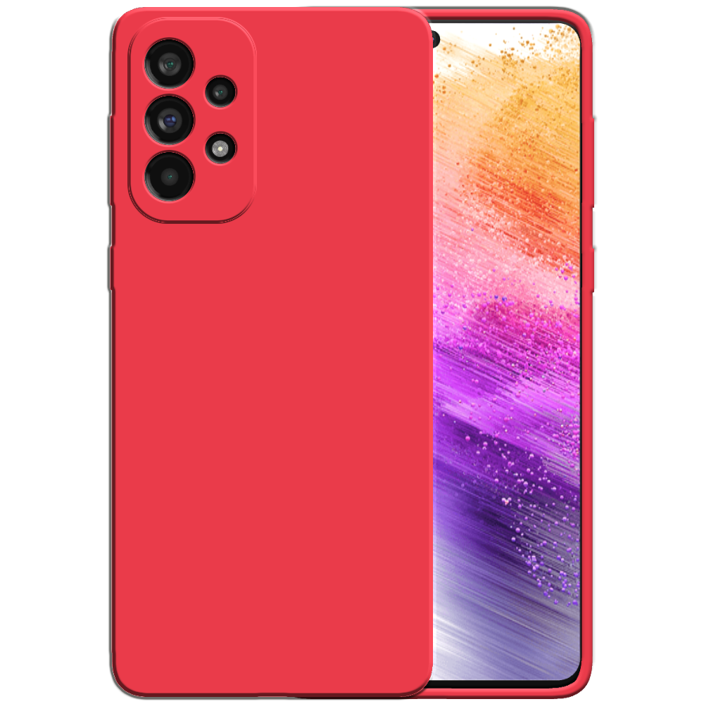 Siliconen hoesje voor Samsung Galaxy A73
  5G case met zachte binnenkant - Rood