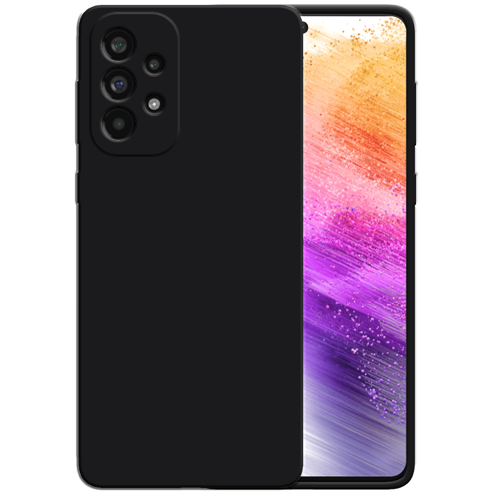 Siliconen hoesje voor Samsung Galaxy A73
  5G case met zachte binnenkant - Zwart