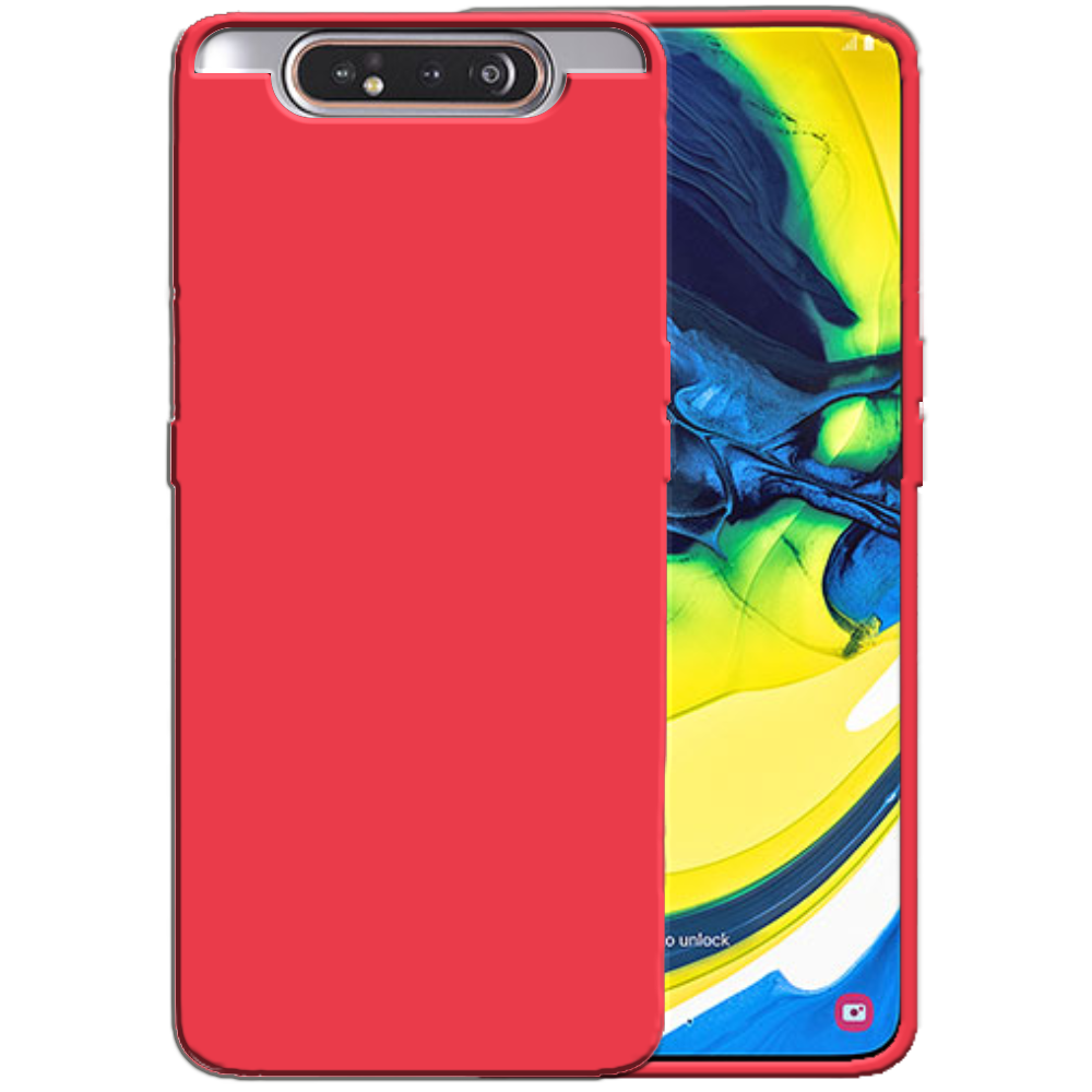 Siliconen hoesje voor Samsung Galaxy A80
  case met zachte binnenkant - Rood