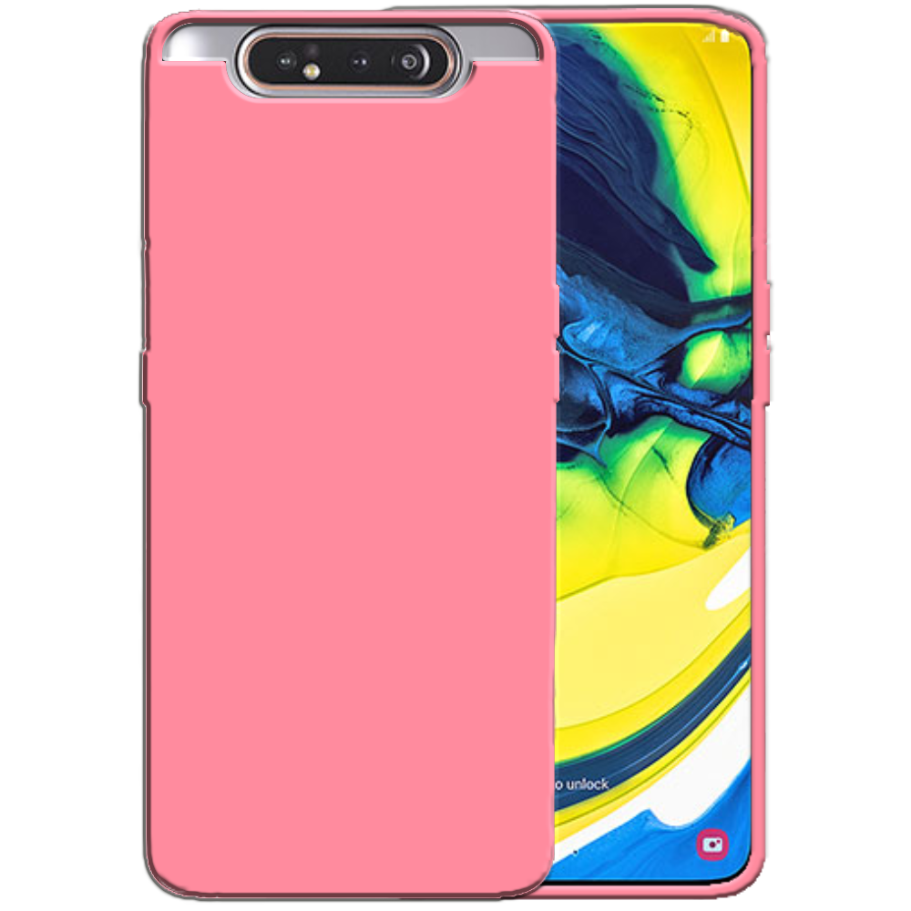 Siliconen hoesje voor Samsung Galaxy A80
  case met zachte binnenkant - Roze