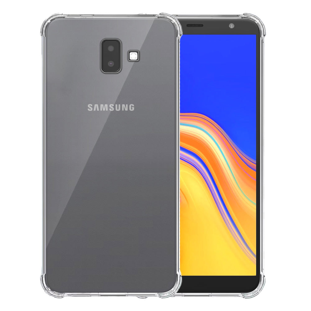 Telefoonhoesje Geschikt voor Samsung
  Galaxy J6 Plus Transparant Schokbestendig - Shockproof TPU SIliconen
  Backcover Case met Stootrand Doorzichtig