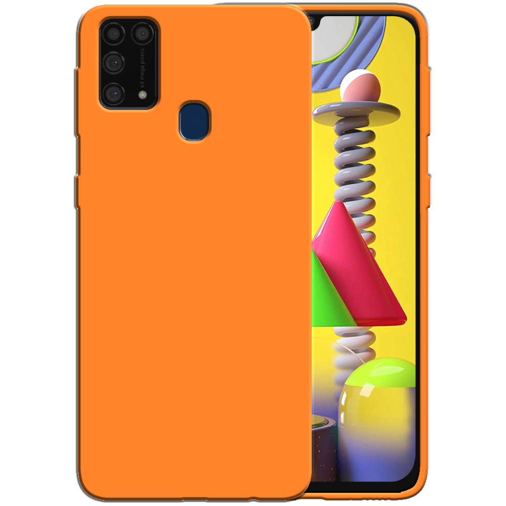 Siliconen hoesje voor Samsung Galaxy M31
  case met zachte binnenkant - Oranje