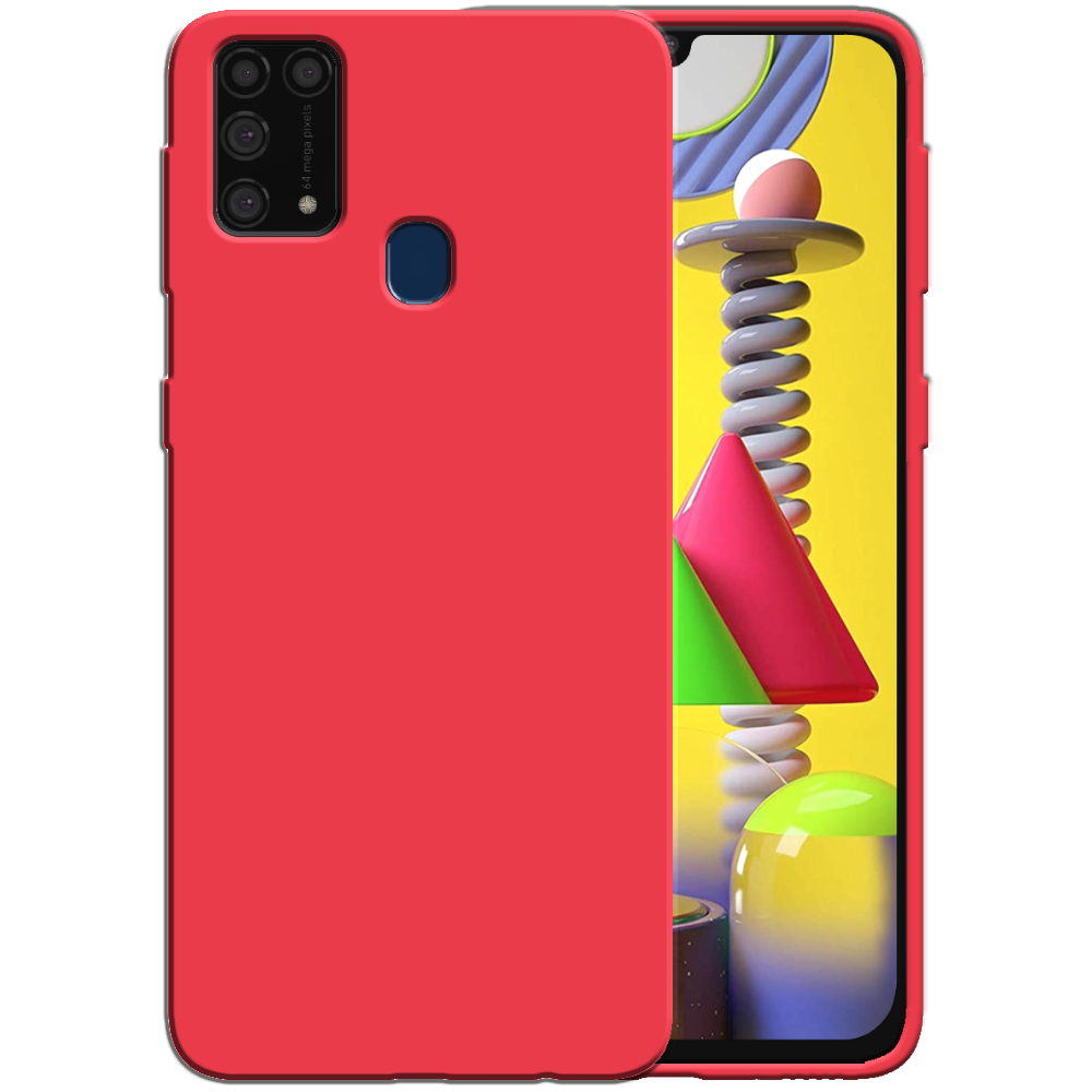 Siliconen hoesje voor Samsung Galaxy M31
  case met zachte binnenkant - Rood