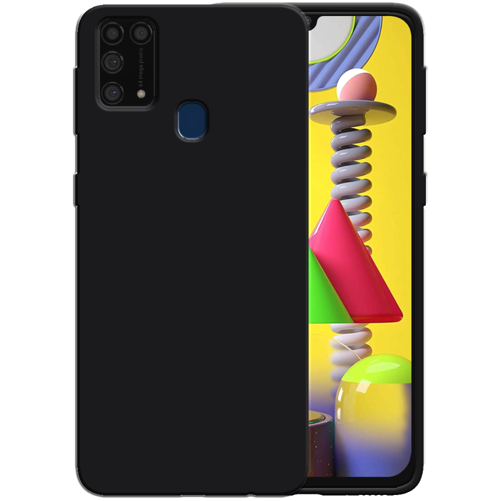 Siliconen hoesje voor Samsung Galaxy M31
  case met zachte binnenkant - Zwart