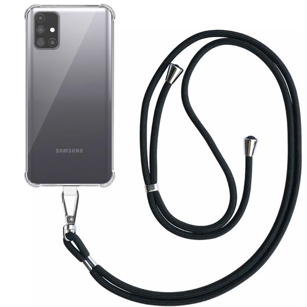 Telefoonhoesje Geschikt voor Samsung
  Galaxy M31s Transparant Schokbestendig met Afneembaar Universeel
  Telefoonkoord - Backcover Case Siliconen ShockProof with Lanyard