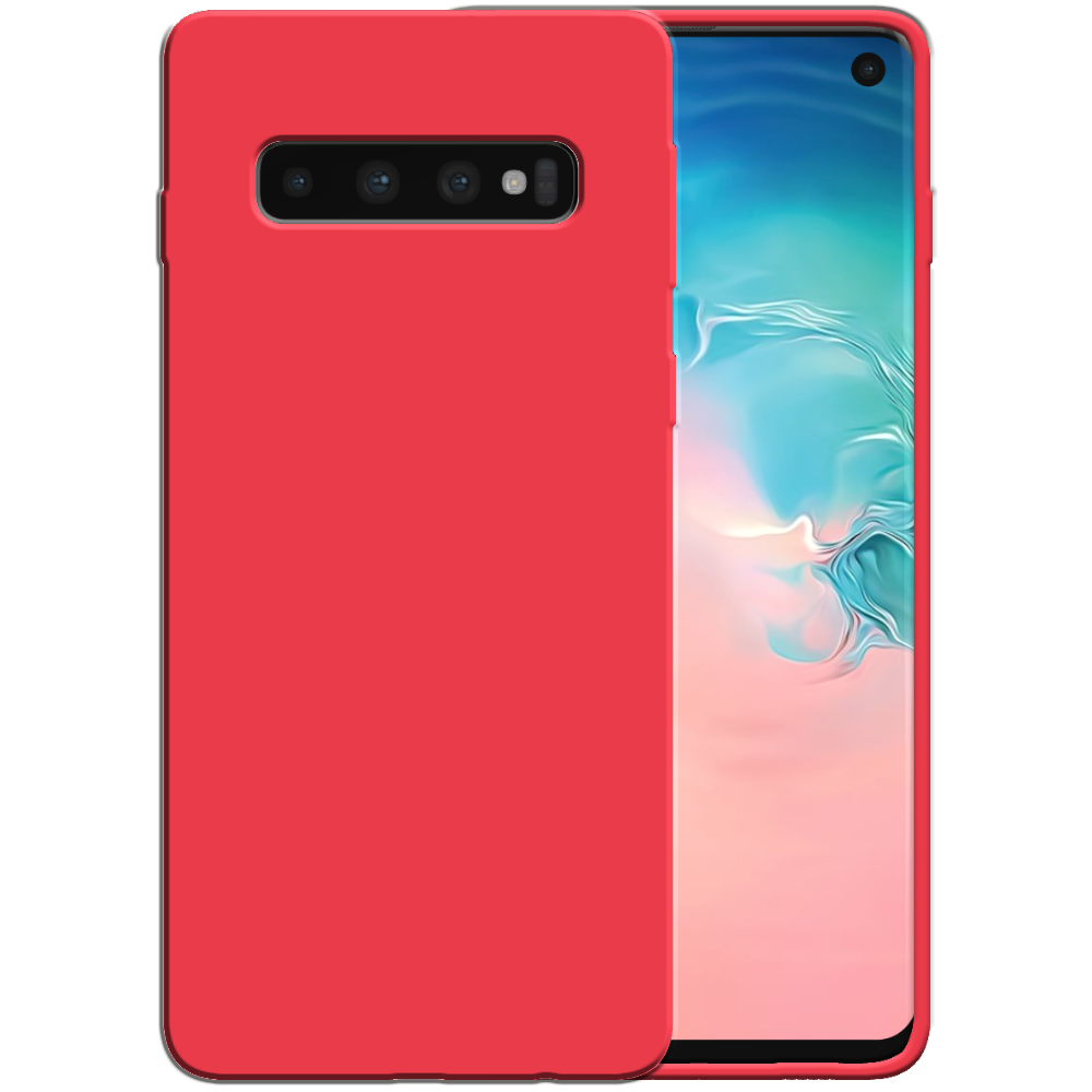 Siliconen hoesje voor Samsung Galaxy S10
  case met zachte binnenkant - Rood
