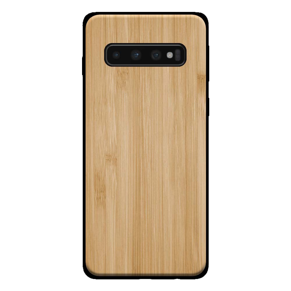 Telefoonhoesje voor Samsung Galaxy S10
  met houten look - backcover bamboo kunsthout hoesje - Bruin