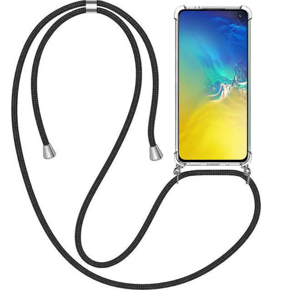 Telefoonhoesje Geschikt voor Samsung
  Galaxy S10E met Koord en Stootrand - TPU Backcover Shockproof met Lanyard -
  Smartphonica