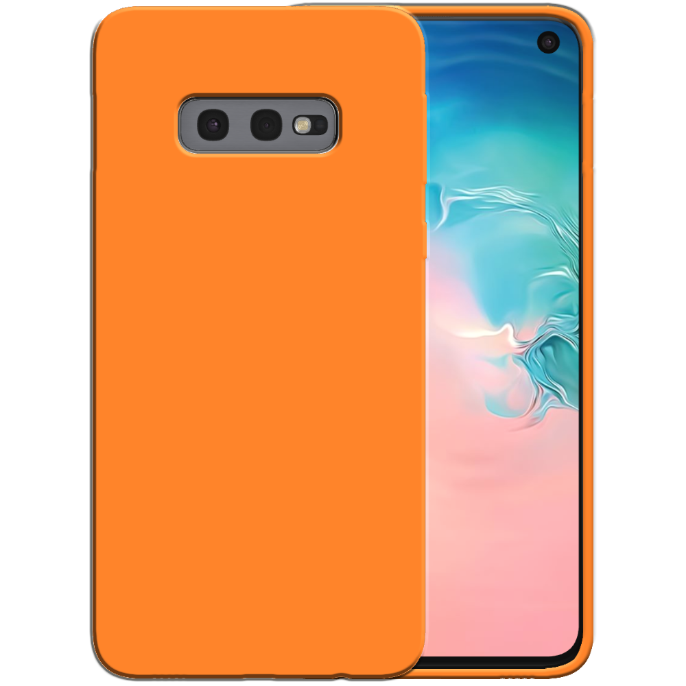 Siliconen hoesje voor Samsung Galaxy S10E
  case met zachte binnenkant - Oranje