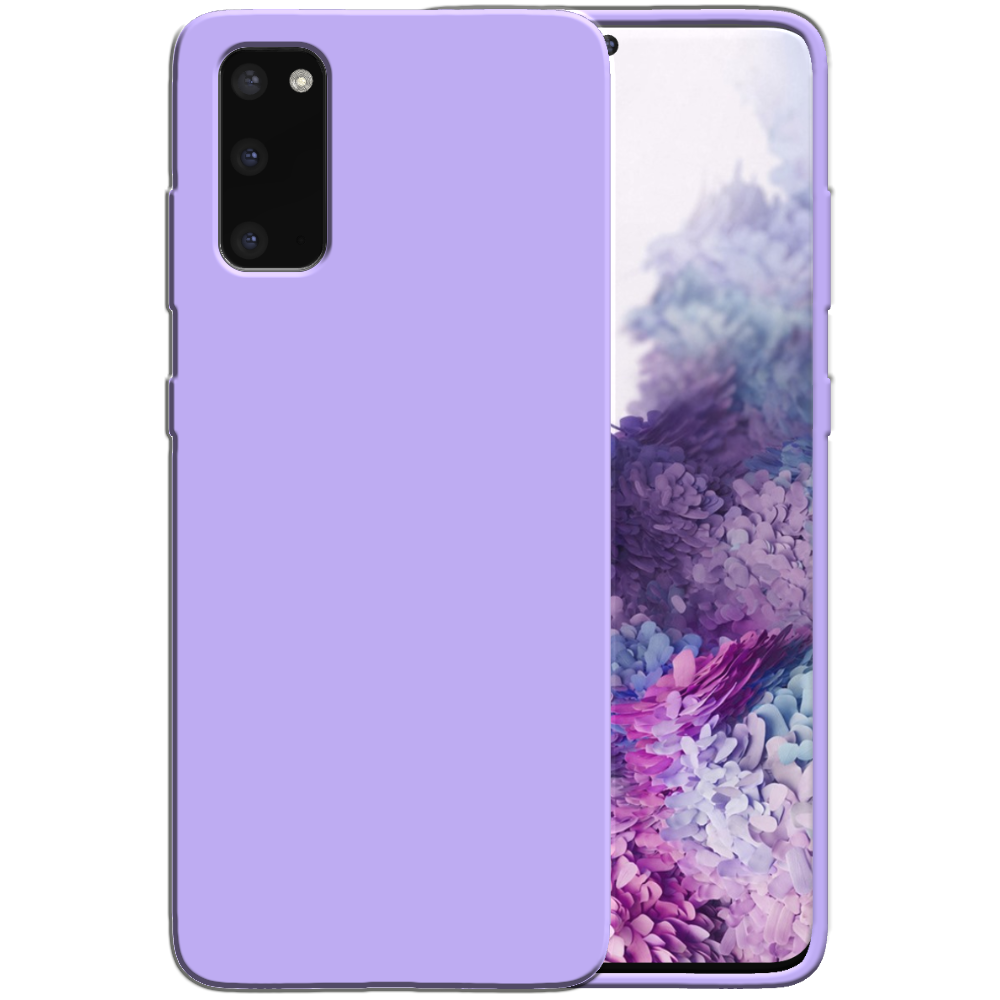 Siliconen hoesje voor Samsung Galaxy S20
  Plus case met zachte binnenkant - Paars