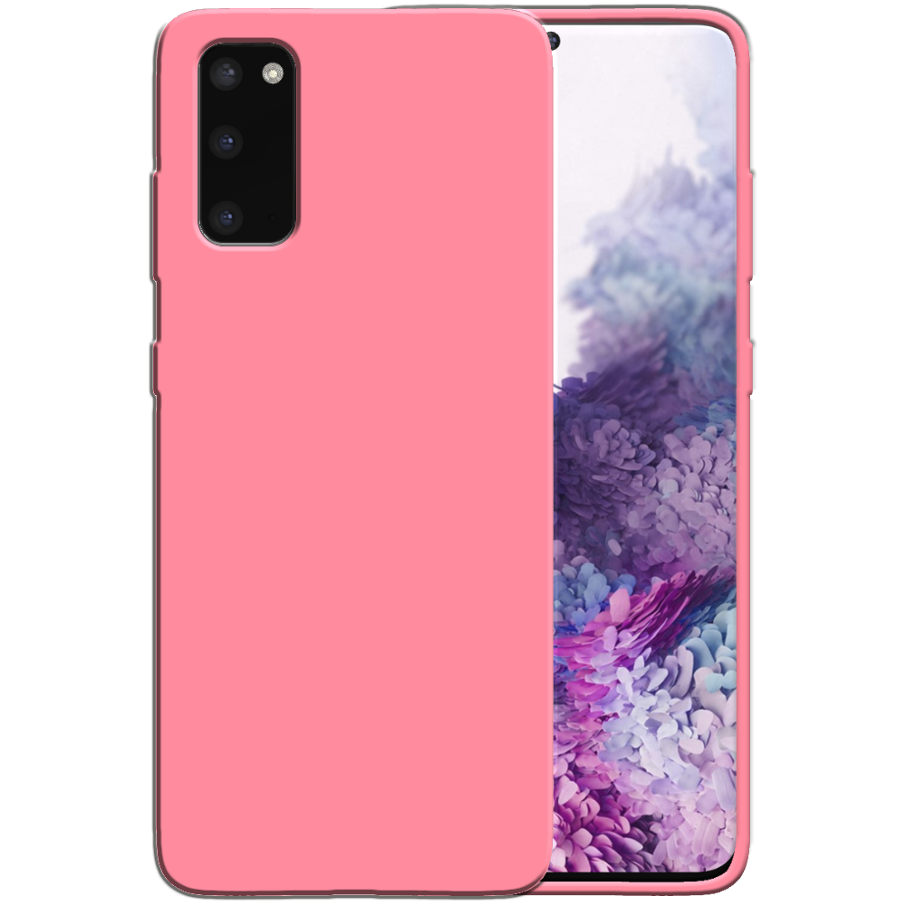 Siliconen hoesje voor Samsung Galaxy S20
  Plus case met zachte binnenkant - Roze