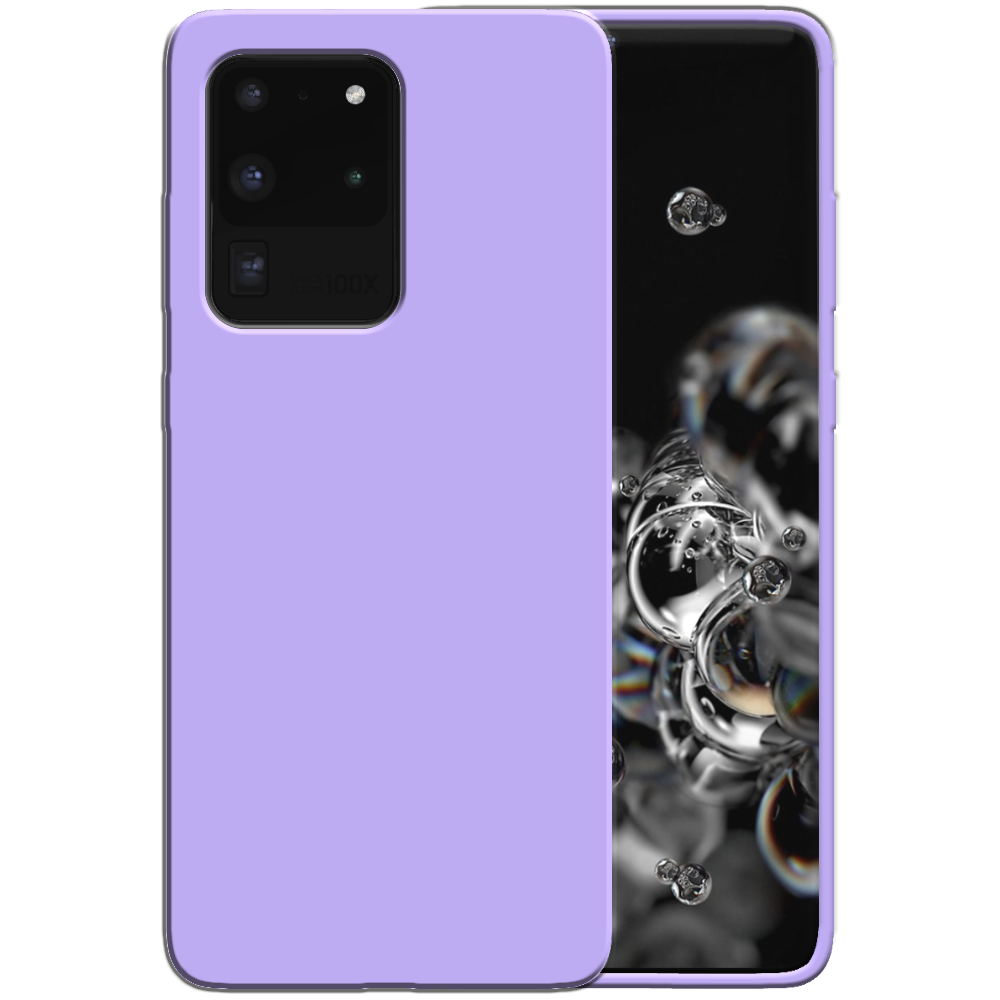 Siliconen hoesje voor Samsung Galaxy S20
  Ultra case met zachte binnenkant - Paars