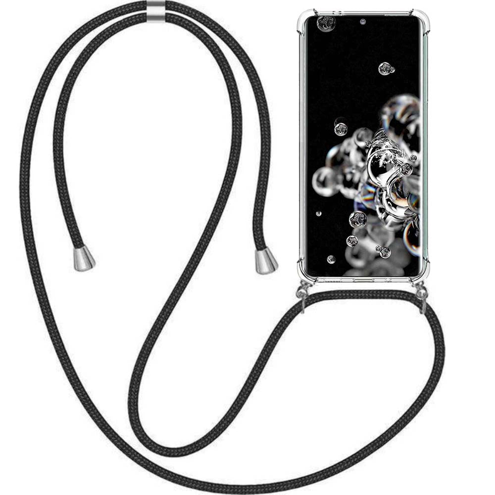 Telefoonhoesje Geschikt voor Samsung
  Galaxy S20 Ultra met Koord en Stootrand - TPU Backcover Shockproof met
  Lanyard - Smartphonica