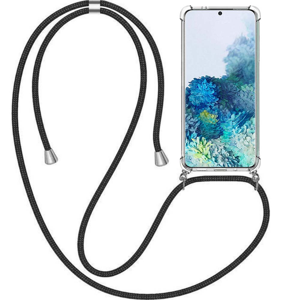 Telefoonhoesje Geschikt voor Samsung
  Galaxy S20 met Koord en Stootrand - TPU Backcover Shockproof met Lanyard -
  Smartphonica