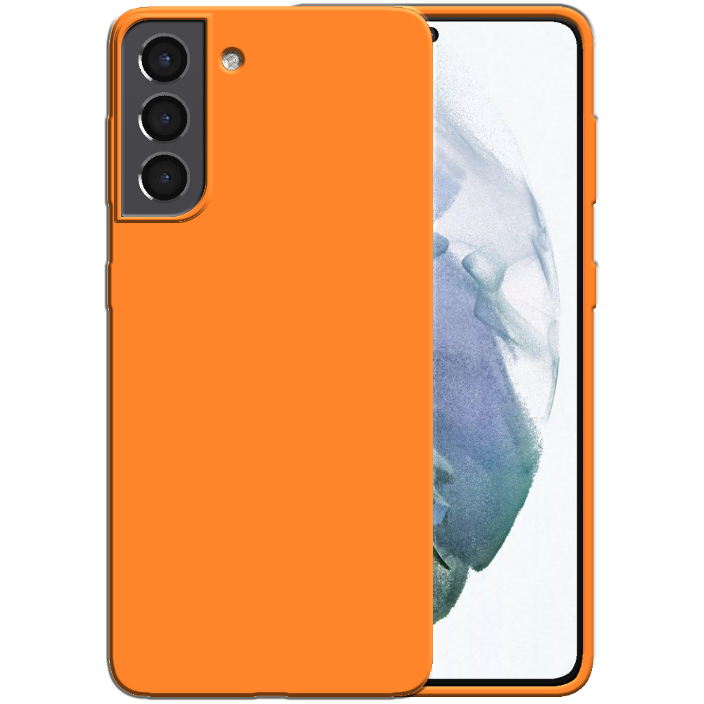 Siliconen hoesje voor Samsung Galaxy S21
  Plus case met zachte binnenkant - Oranje