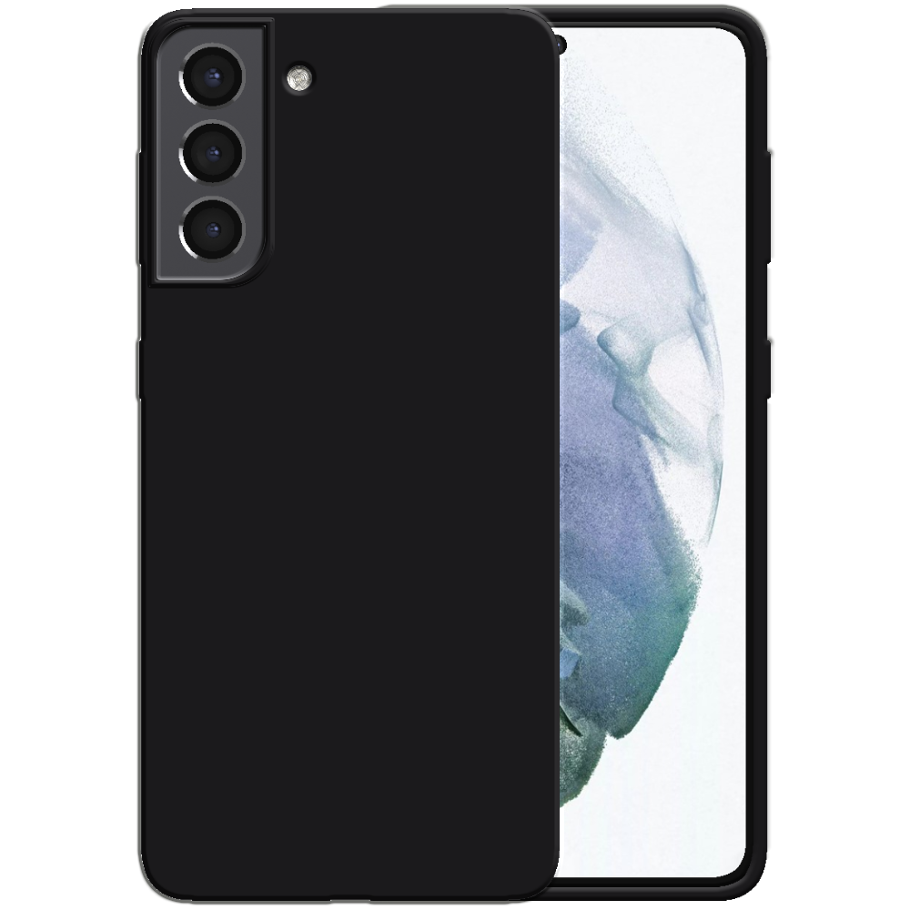 Siliconen hoesje voor Samsung Galaxy S21
  Plus case met zachte binnenkant - Zwart