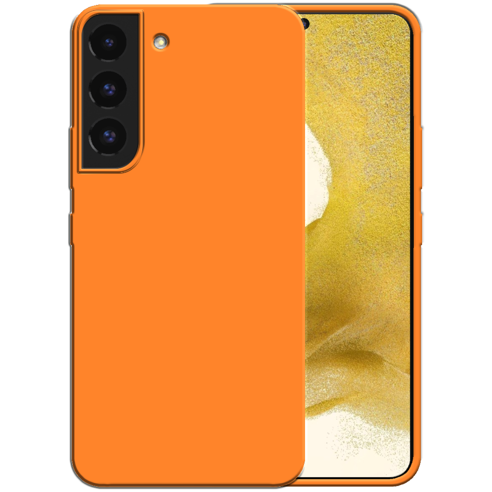 Siliconen hoesje voor Samsung Galaxy S22  case met zachte binnenkant - Oranje