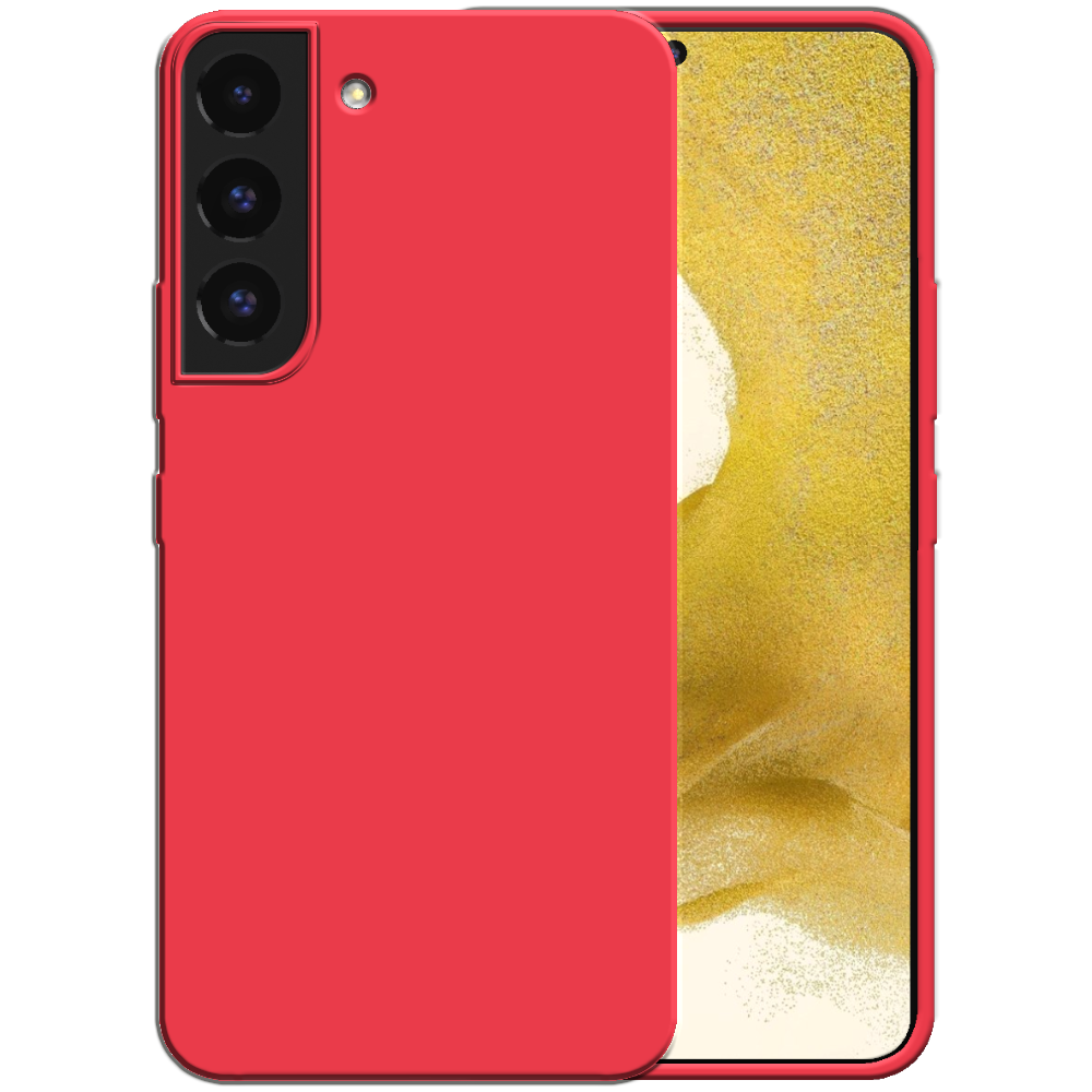 Siliconen hoesje voor Samsung Galaxy S22
  Plus case met zachte binnenkant - Rood
