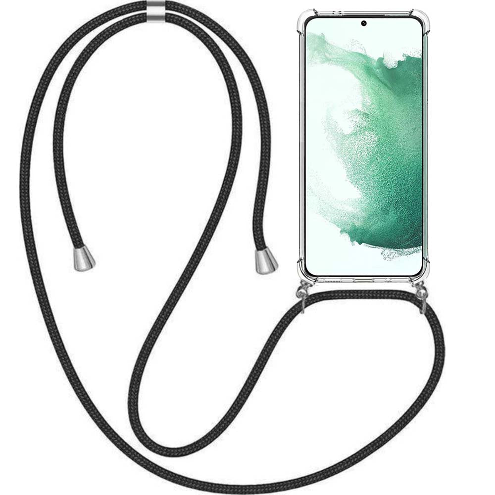 Telefoonhoesje Geschikt voor Samsung
  Galaxy S22 Plus met Koord en Stootrand - TPU Backcover Shockproof met Lanyard
  - Smartphonica