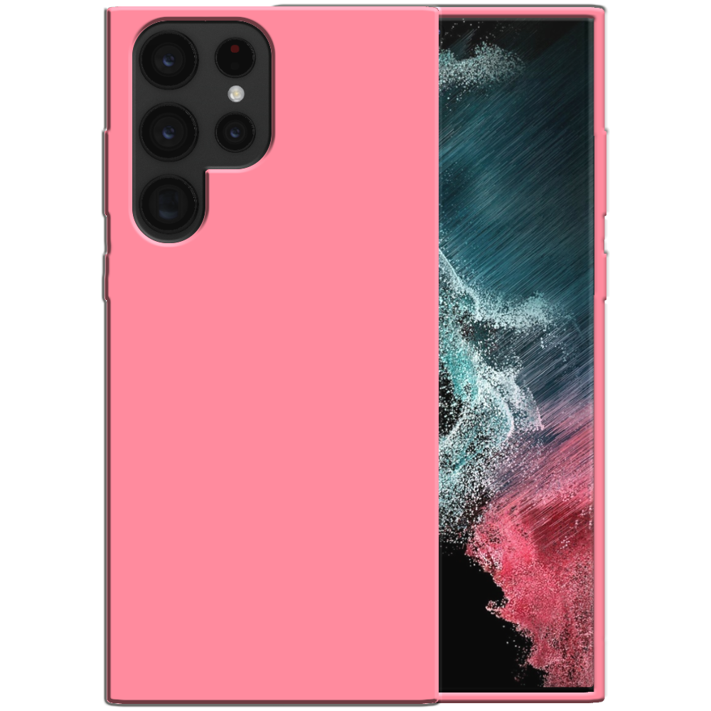 Siliconen hoesje voor Samsung Galaxy S22
  Ultra case met zachte binnenkant - Roze