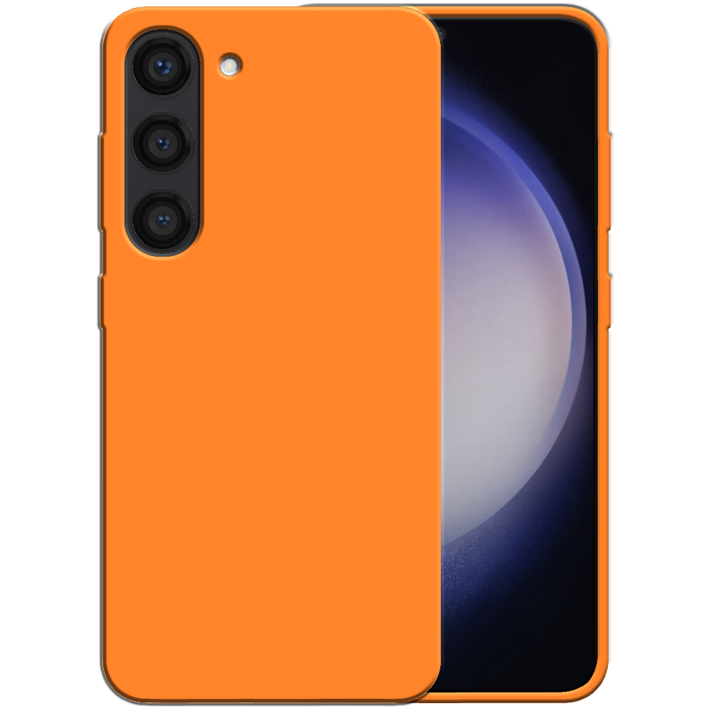 Siliconen hoesje voor Samsung Galaxy S23  Plus case met zachte binnenkant - Oranje