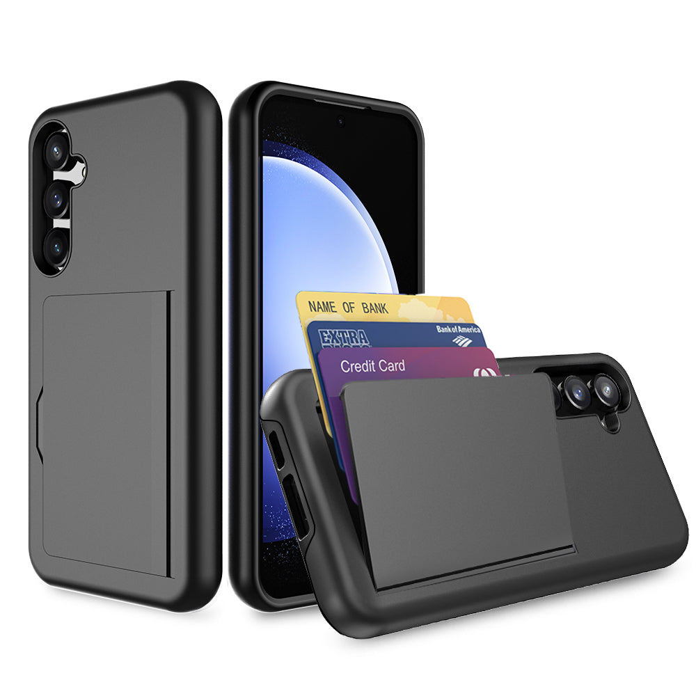 Samsung Galaxy S23 Plus hoesje sterk TPU
  met pashouder - Zwart
