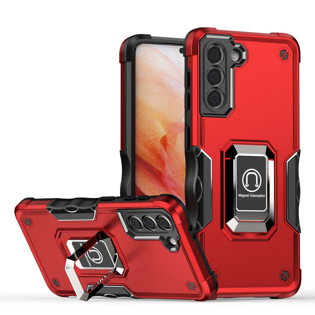 Rugged Armour case voor Samsung Galaxy
  S23 Plus met verstelbare ringhouder - Rood