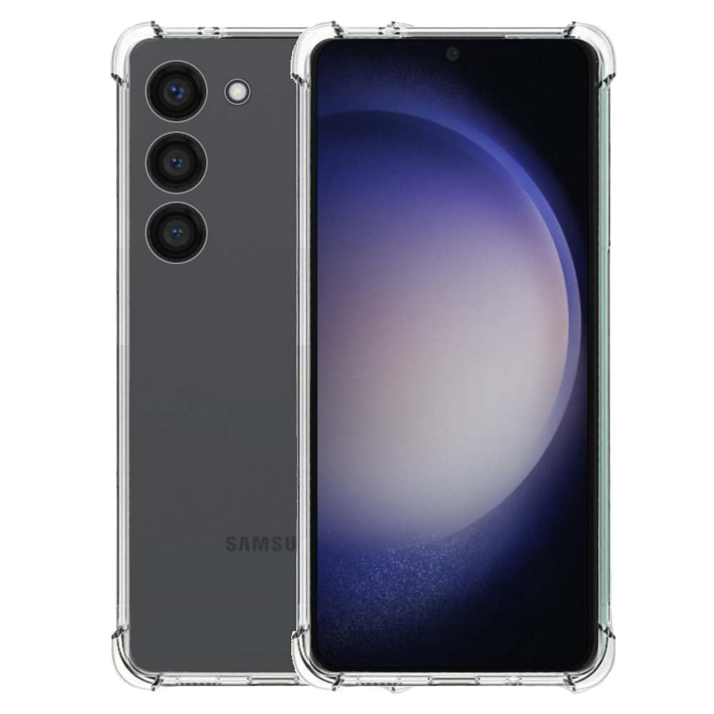 Telefoonhoesje Geschikt voor Samsung Galaxy S23 Plus transparant shockproof  TPU siliconen hoesje met stootrand