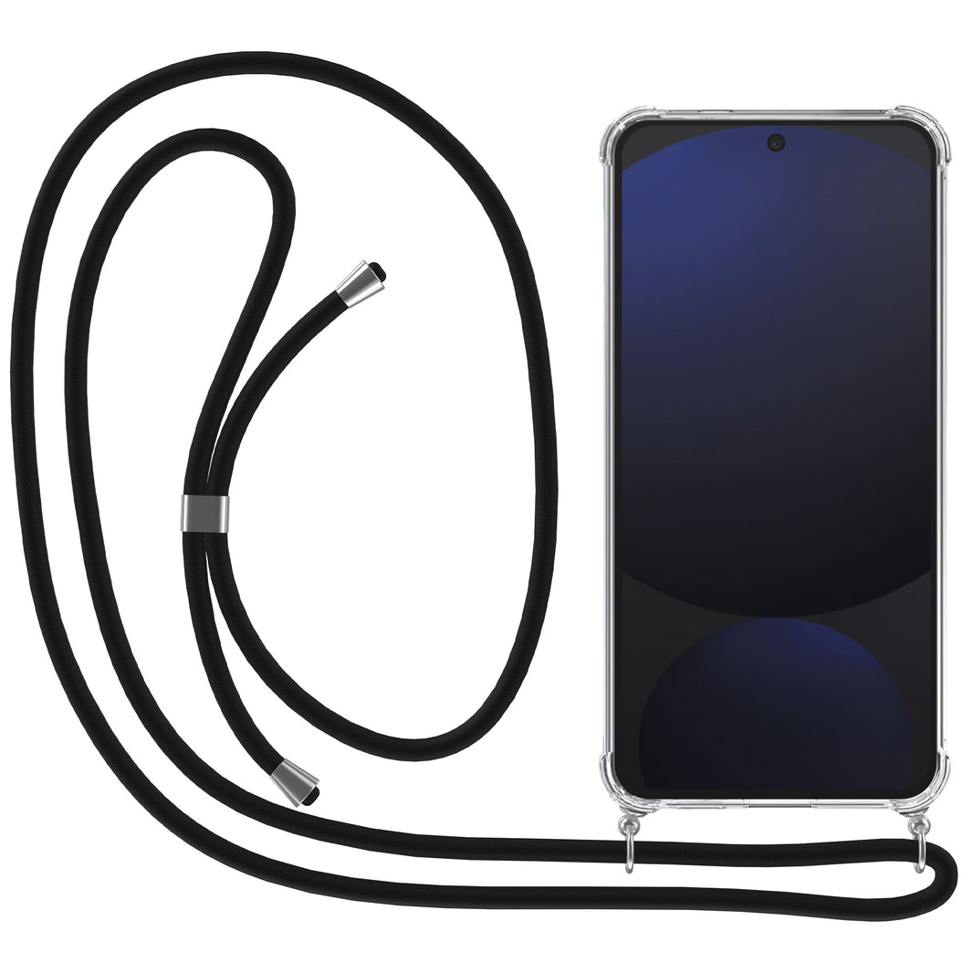 Telefoonhoesje
  Geschikt voor Samsung Galaxy S24 FE met Koord en Stootrand - TPU Backcover
  Shockproof met Lanyard - Transparant