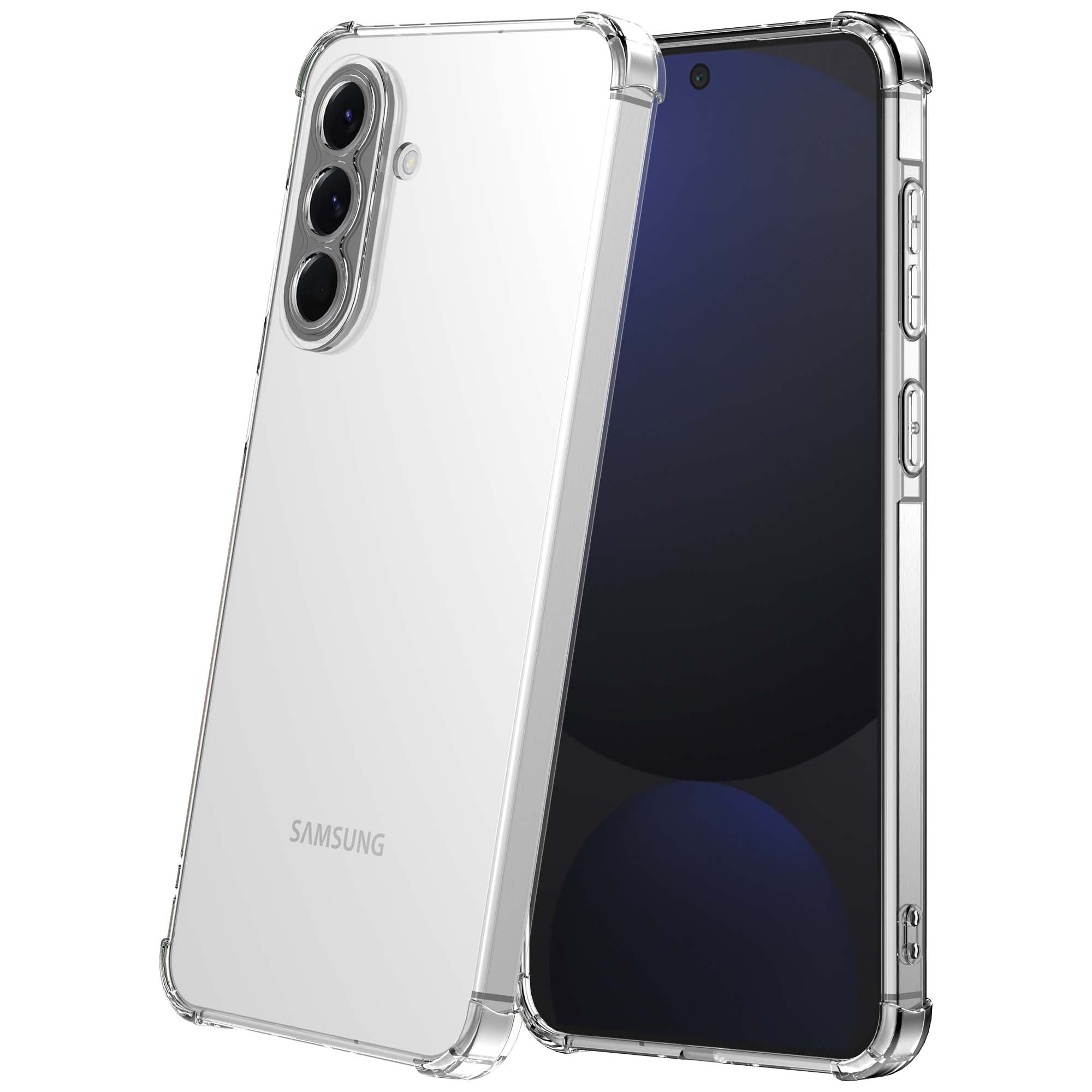 Geschikt voor Samsung Galaxy S24 FE
  Telefoonhoesje Transparant met Stootrand - Shockproof TPU Siliconen Back
  Cover Case Doorzichtig - Smartphonica
