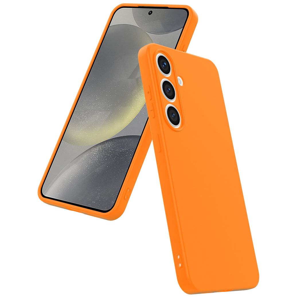 Telefoonhoesje
  Geschikt voor Samsung Galaxy S24 Plus Siliconen met Zachte Beschermende
  Binnenkant - BackCover Case Soft Inside - Oranje