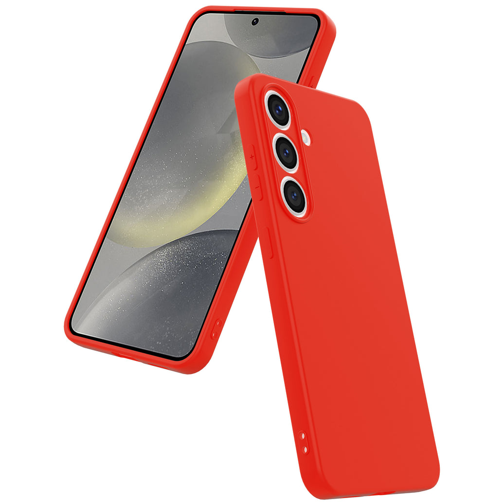 Telefoonhoesje
  Geschikt voor Samsung Galaxy S24 Plus Siliconen met Zachte Beschermende
  Binnenkant - BackCover Case Soft Inside - Rood