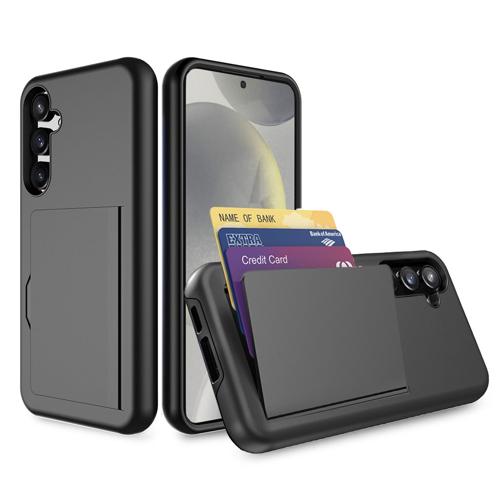 Telefoonhoesje Geschikt voor Samsung
  Galaxy S24 Plus sterk TPU met pasjeshouder - TPU strong case with card slot -
  Zwart